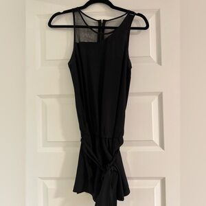Guess Black One-Shoulder Tie Front Cocktail Bodysuit